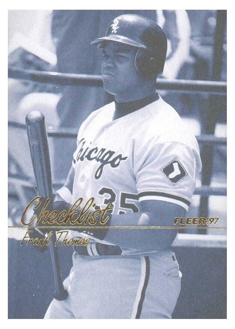 1997 Fleer Base Set Frank Thomas #500 card