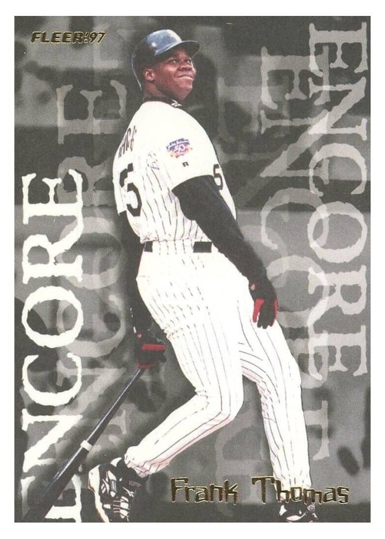 1997 Fleer Base Set Frank Thomas #718 card