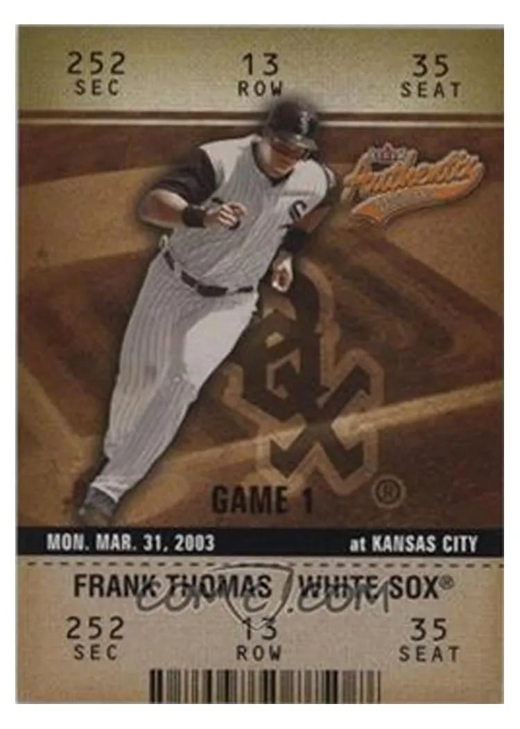 2003 Fleer Authentix Frank Thomas #11 card