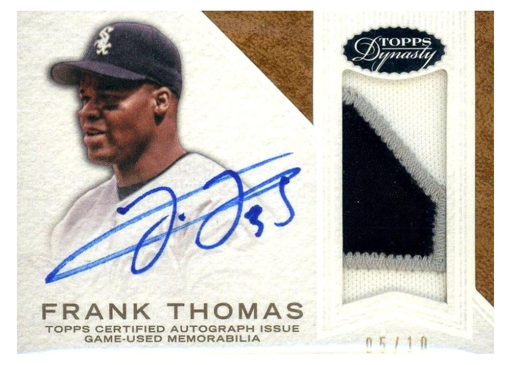 2016 Topps Dynasty Autograph Patches Frank Thomas #AP-FT4 card