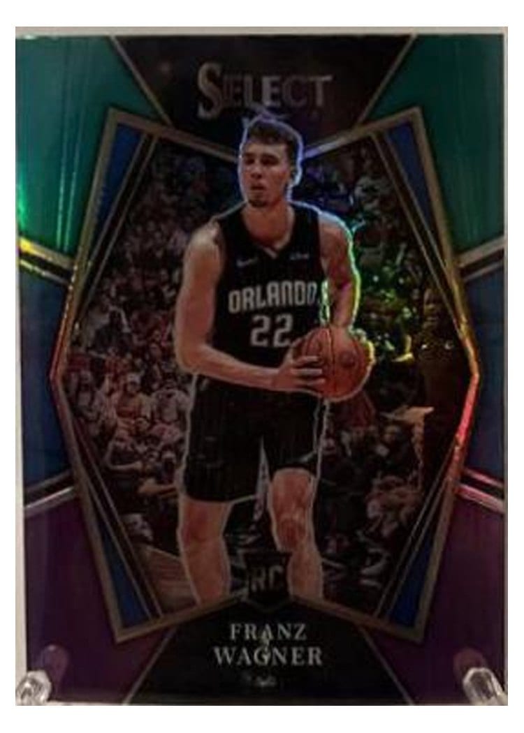 2021-22 Panini Select Base Set Franz Wagner Green White Purple Prizm #120 card