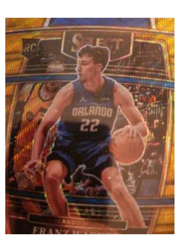 2021-22 Panini Select Base Set Franz Wagner Gold Wave Prizm #15 card
