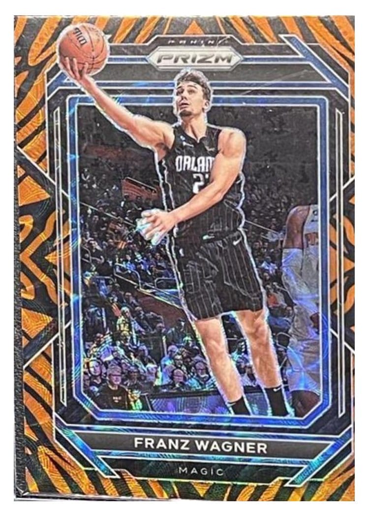 2022-23 Panini Prizm Base Set Franz Wagner Choice Tiger Stripe Prizm #182 card