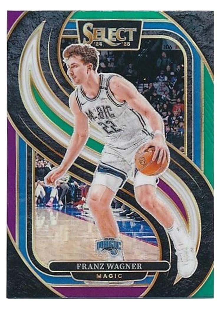 2024-25 Panini Select Base Set Franz Wagner Green White Purple Prizm #157 card