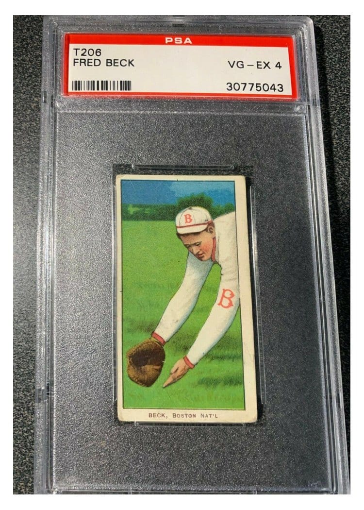 1909 T206 Piedmont 350 Fred Beck card