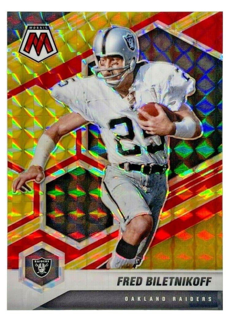 2021 Panini Mosaic Base Set Fred Biletnikoff #105 card