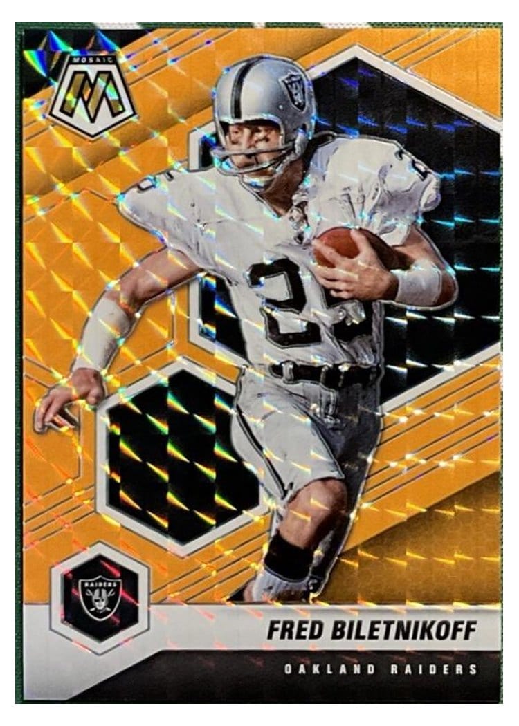 2021 Panini Mosaic Base Set Fred Biletnikoff #105 card