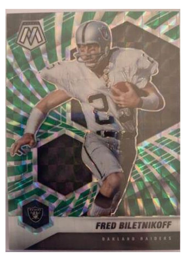 2021 Panini Mosaic Base Set Fred Biletnikoff Green Swirl Mosaic #105 card