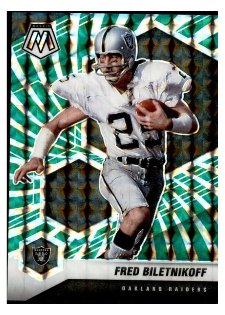2021 Panini Mosaic Base Set Fred Biletnikoff #105 card