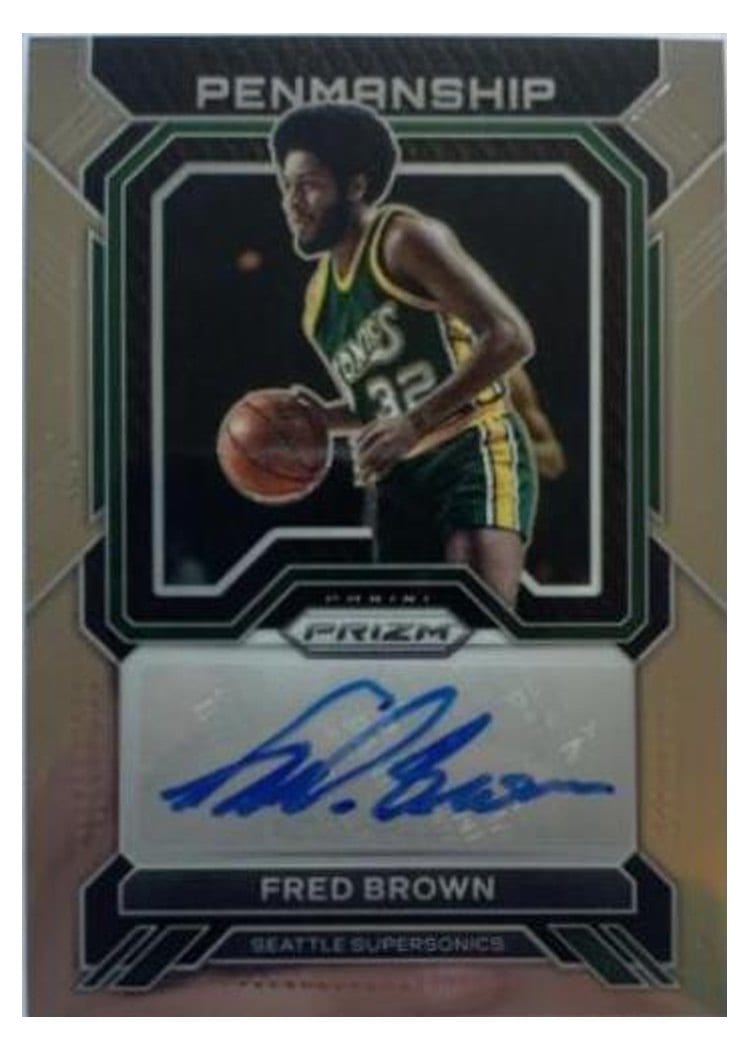 2022-23 Panini Prizm Penmanship Fred Brown #PNM-FBR card