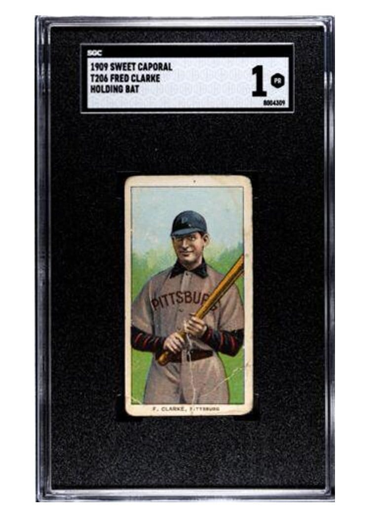 1909 T206 Sweet Caporal 150 Factory 25 Fred Clarke card