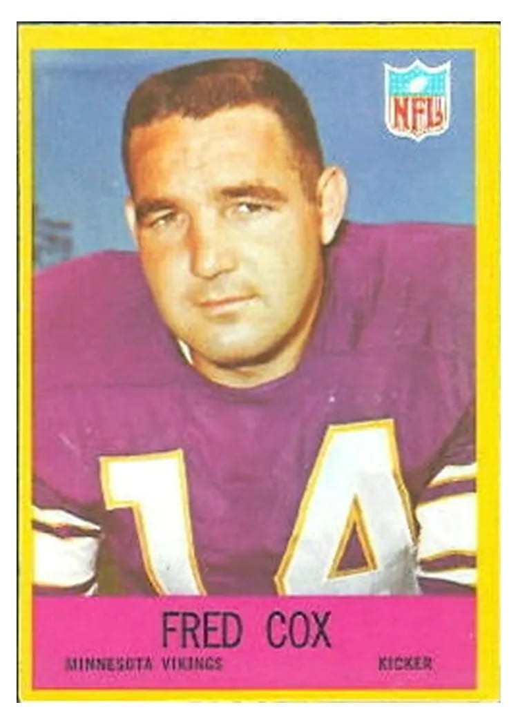 1967 Philadelphia Fred Cox #100 card