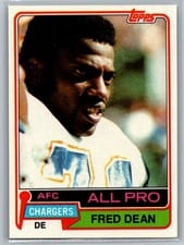 1981 Topps Fred Dean #520 card