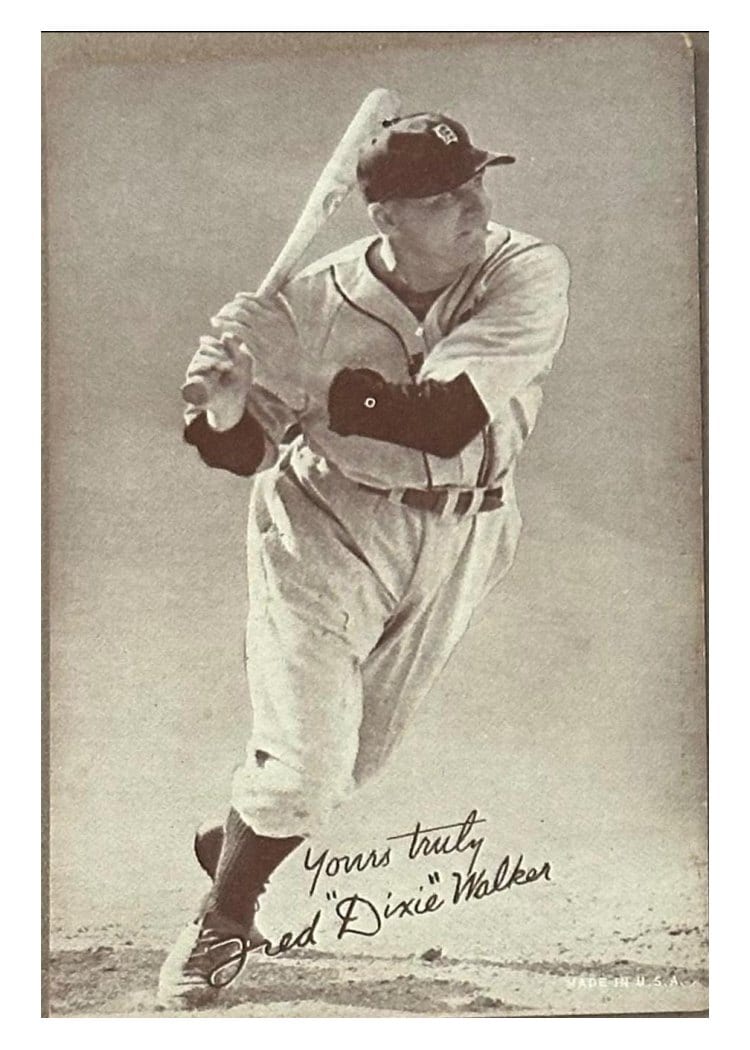 1939 Exhibits Salutation Fred Dixie Walker card