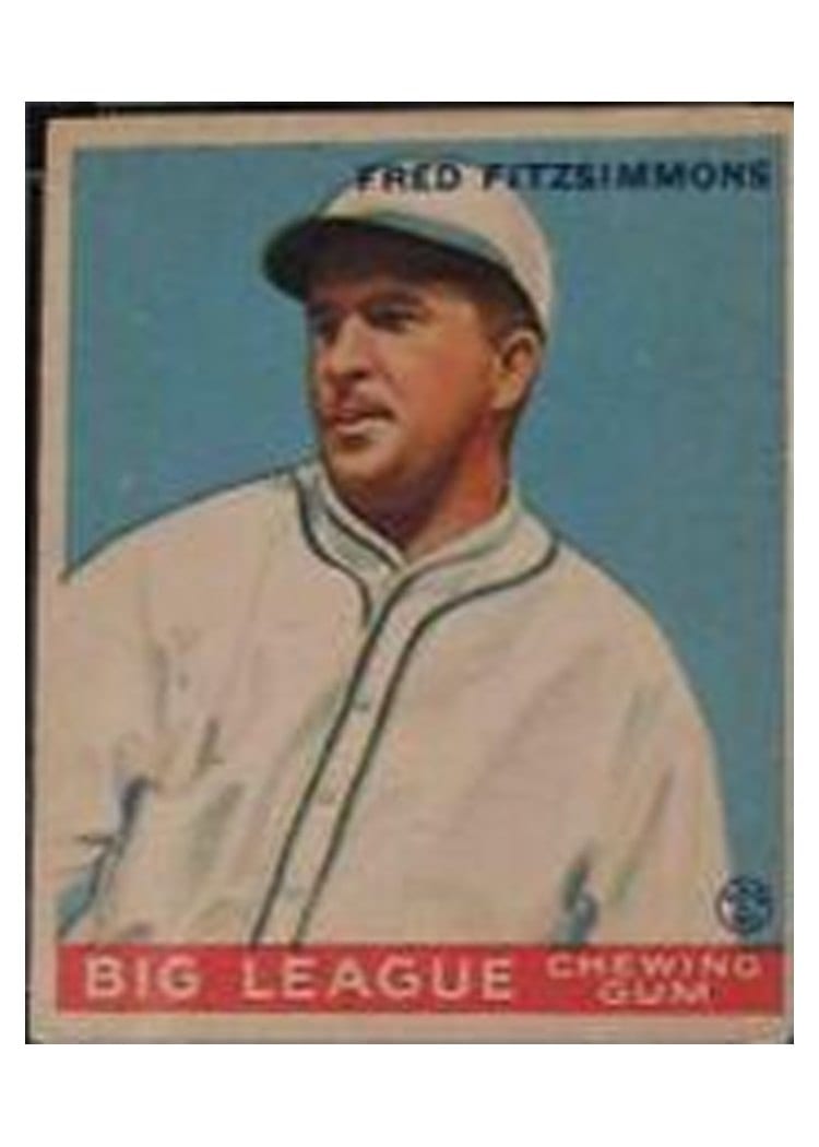 1933 Goudey Fred Fitzsimmons #130 card