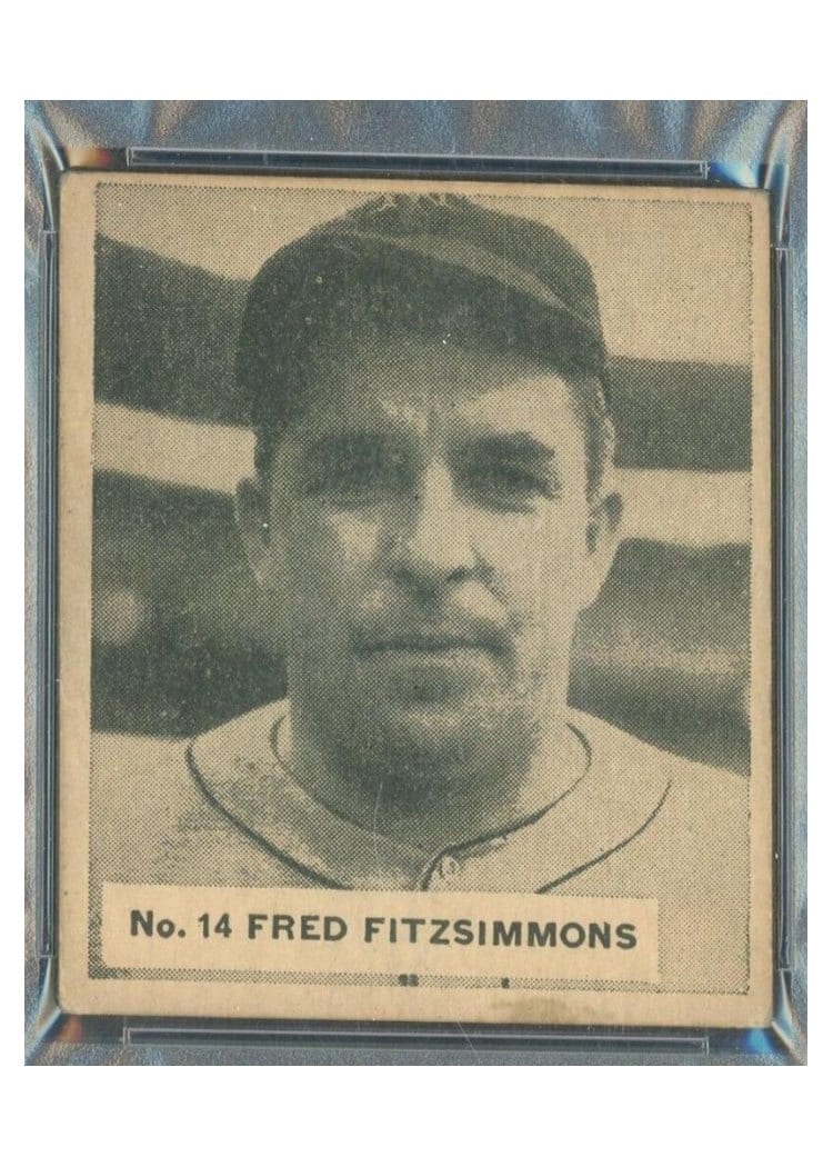 1936 World Wide Gum Fred Fitzsimmons #14 card