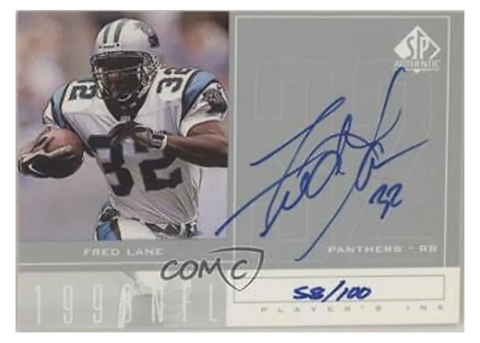 1998 SP Authentic Player's Ink Fred Lane Silver #FL card