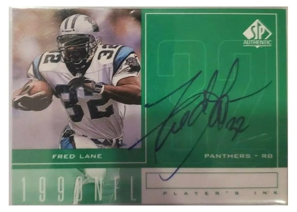 1998 SP Authentic Player's Ink Fred Lane #FL card