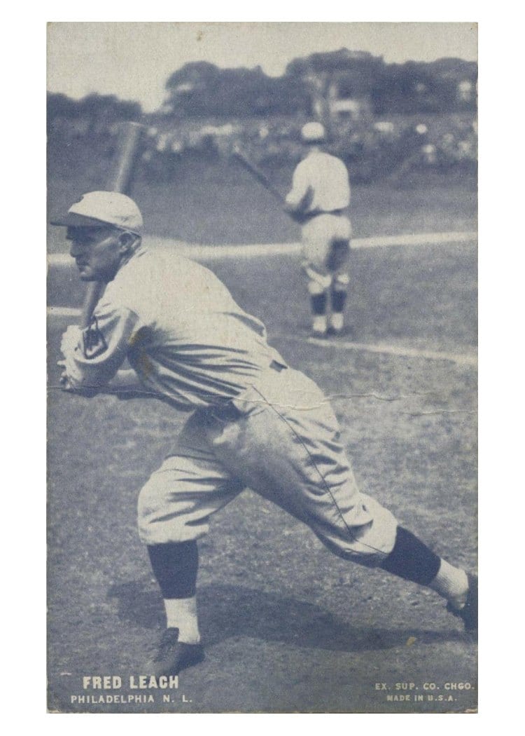 1928 Exhibits Fred Leach card