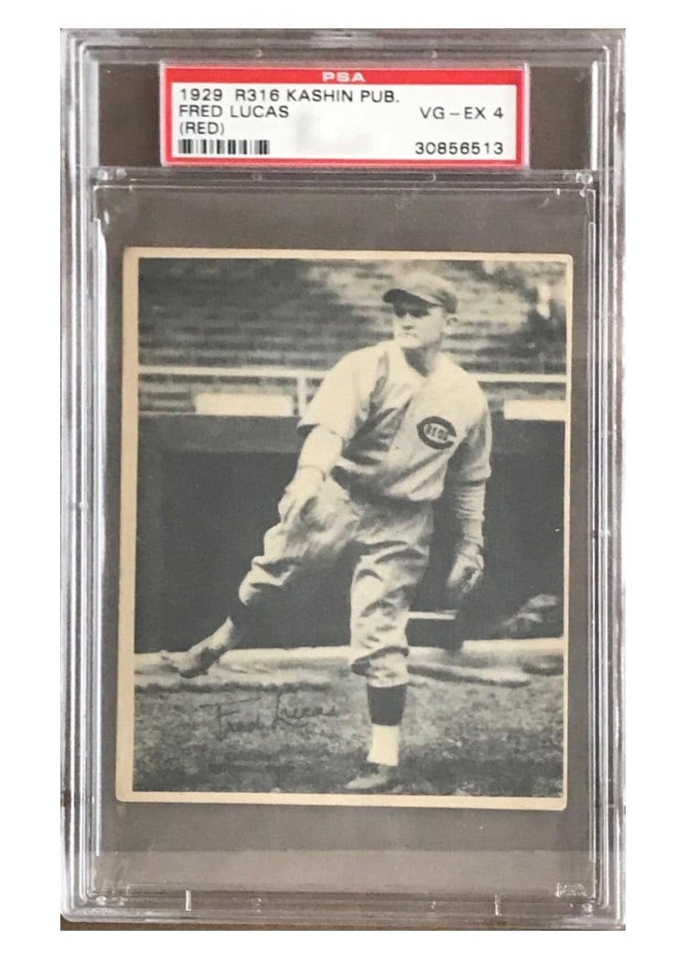 1929 R316 Kashin Publications Fred Lucas card