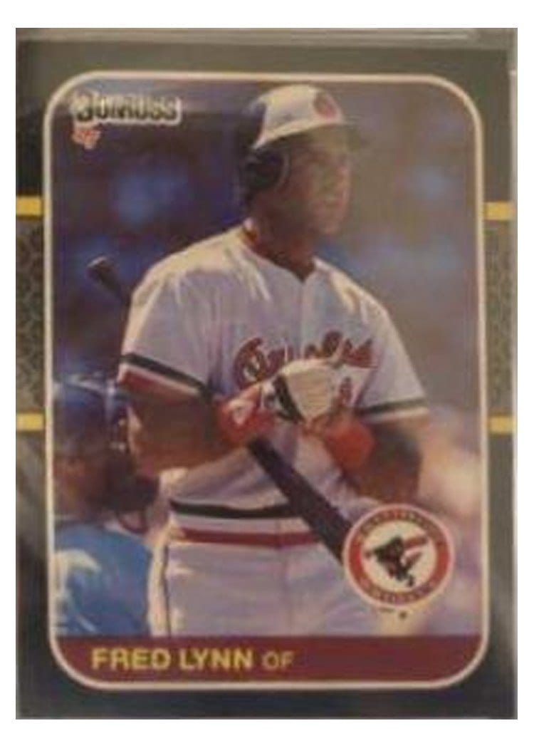 1987 Donruss Fred Lynn #108 card