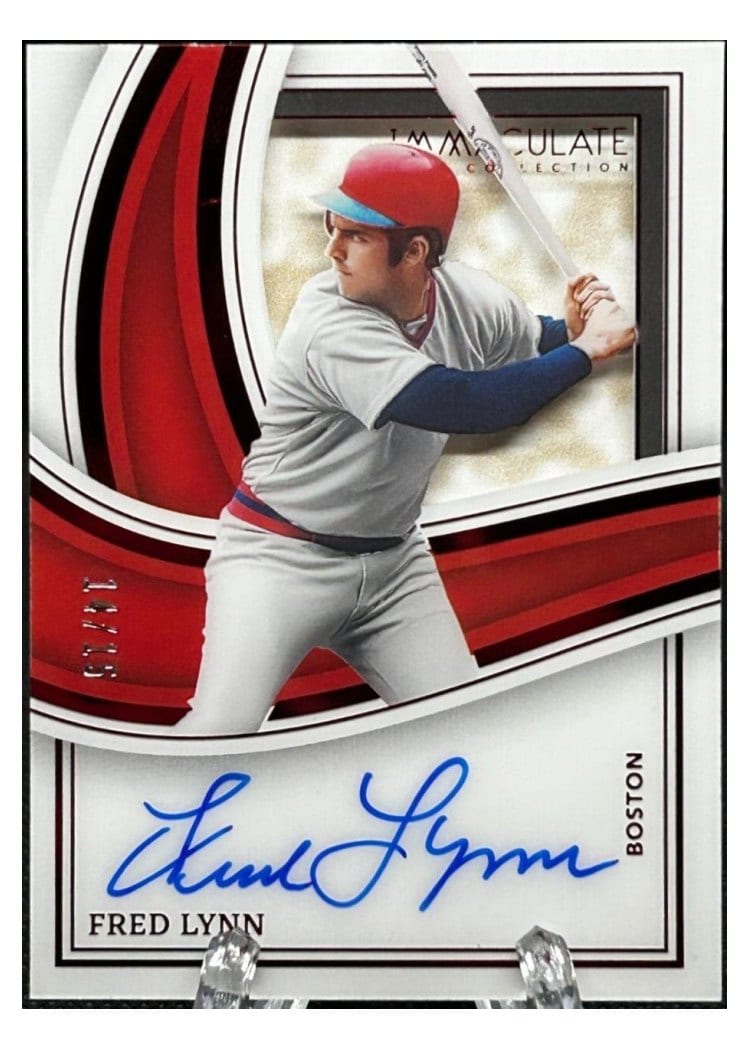 2023 Panini Immaculate Collection Shadowbox Signatures Fred Lynn #SS-FL card