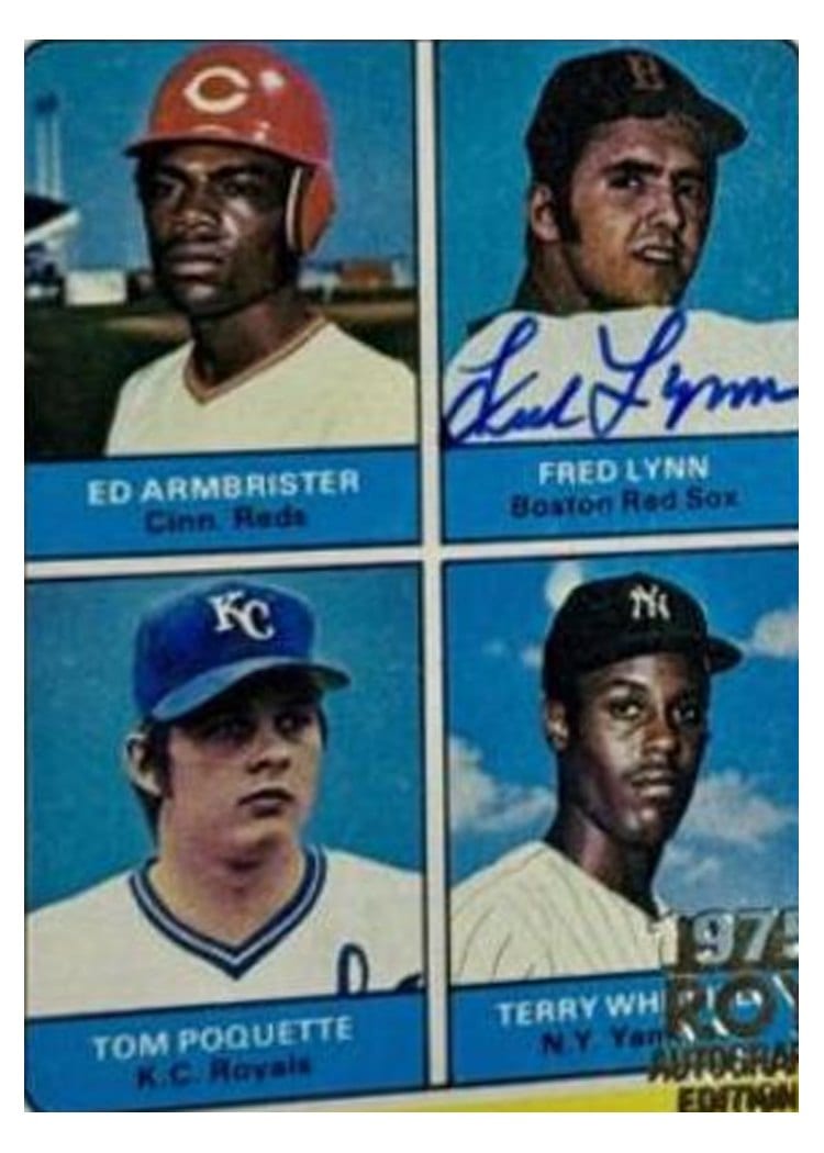 2024 Topps Heritage 1975 Topps MVP Buyback Autographs Fred Lynn #622 card
