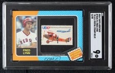 2024 Topps Heritage 1975 Us Postal Stamp Relics Fred Lynn #75US-FL card