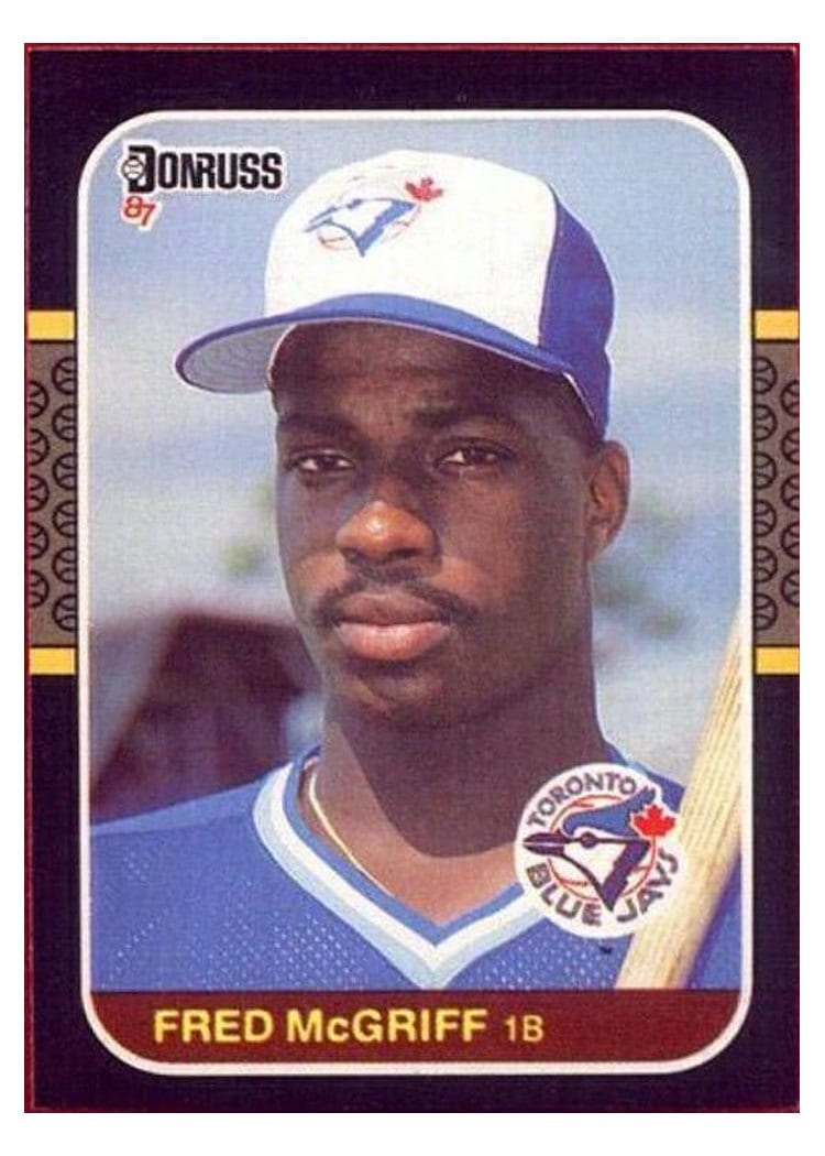 1987 Donruss Fred McGriff #621 card