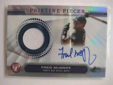 2024 Topps Pristine Pieces Autograph Relic Fred McGriff #PPAR-FM card