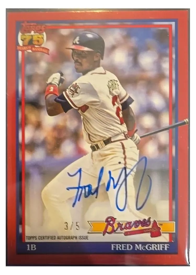 2026 Topps 1991 Topps Autographs Fred McGriff #91A-FM card