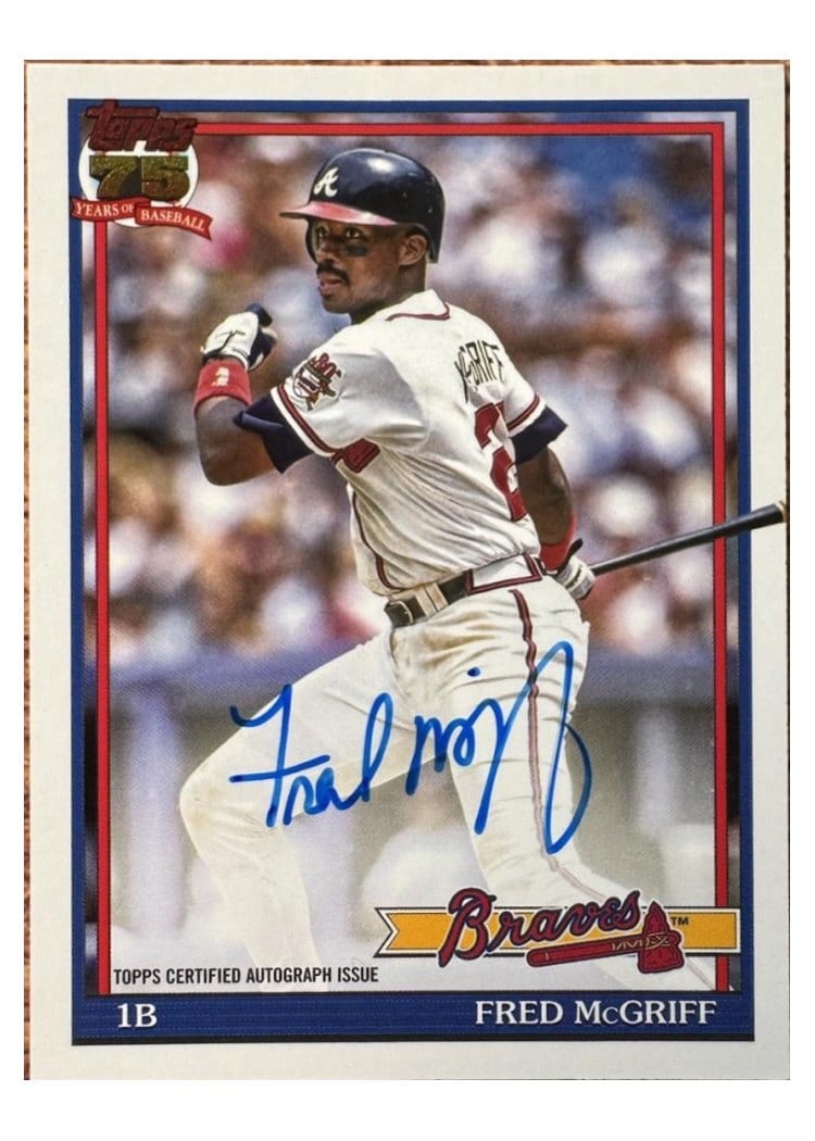 2026 Topps 1991 Topps Autographs Fred McGriff #91A-FM card