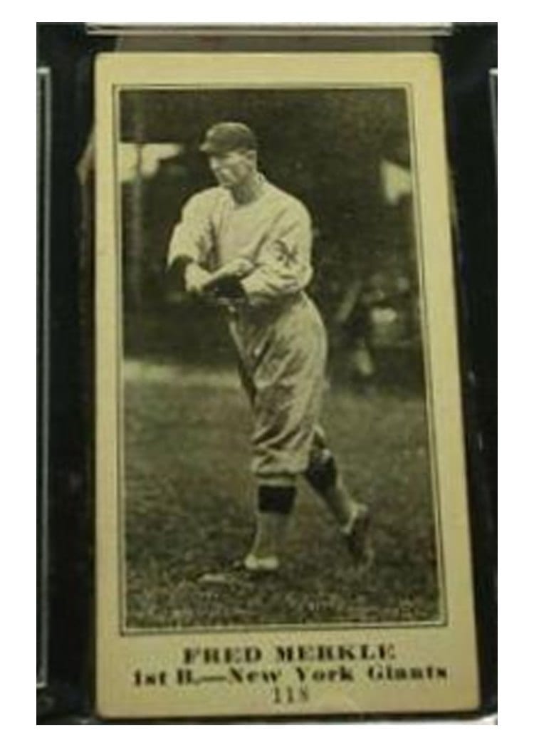 1916 M101 4 Sporting News Fred Merkle #118 card