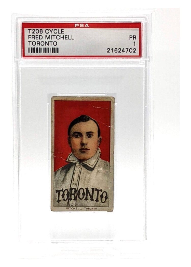 1909 T206 Cycle 350 Fred Mitchell card