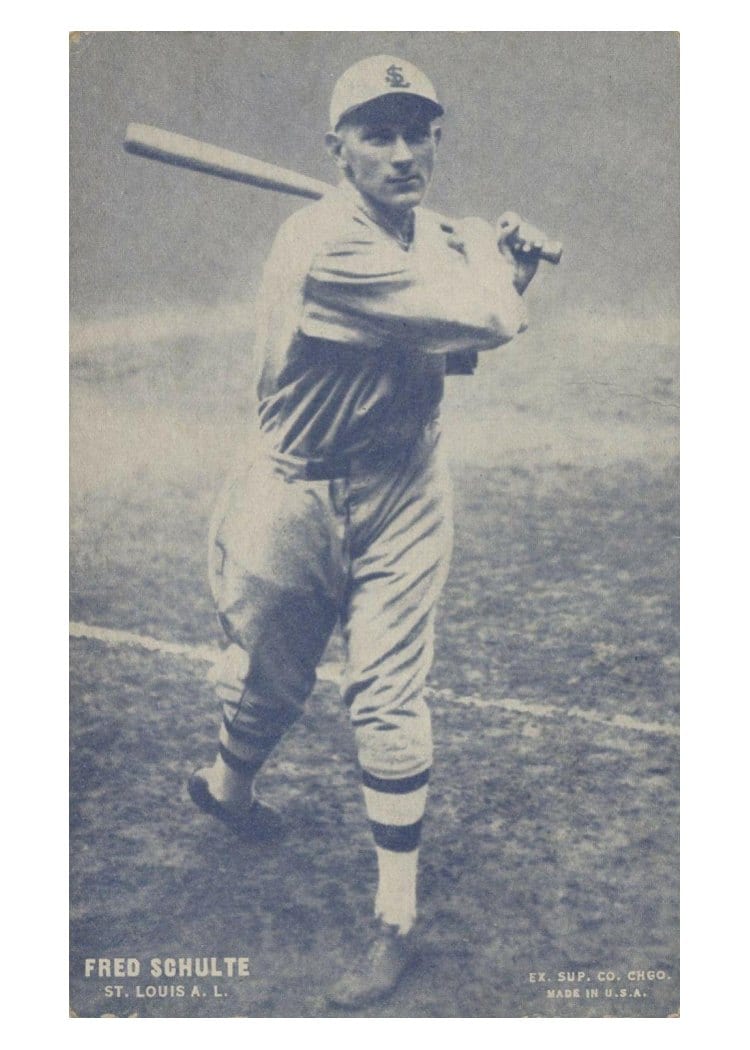 1928 Exhibits Fred Schulte card