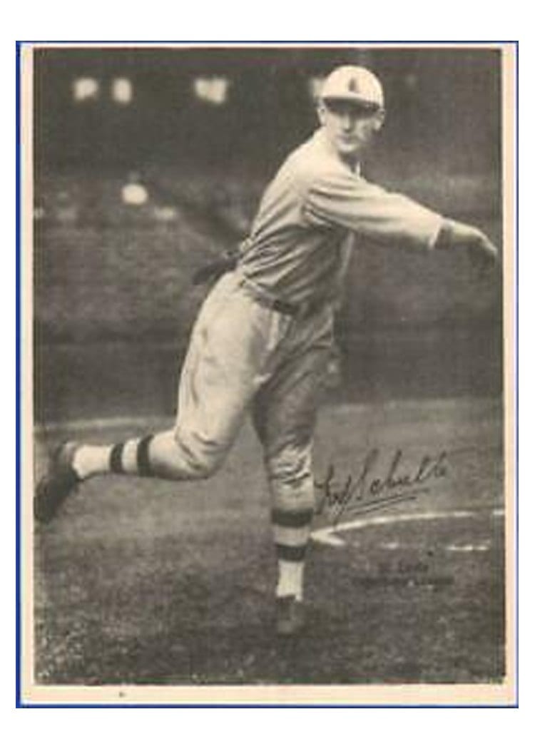 1929 R316 Kashin Publications Fred Schulte card