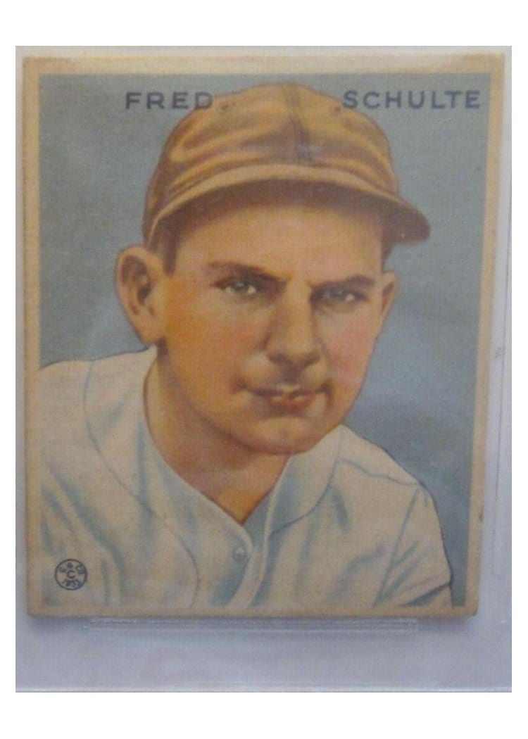 1933 Goudey Fred Schulte #190