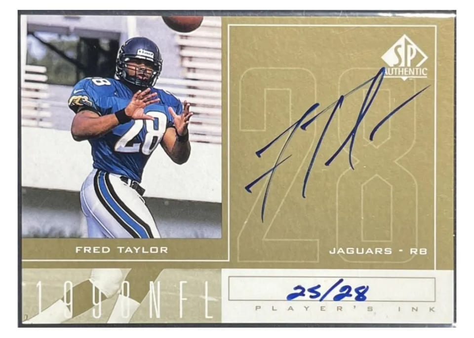 1998 SP Authentic Player's Ink Fred Taylor #FT card