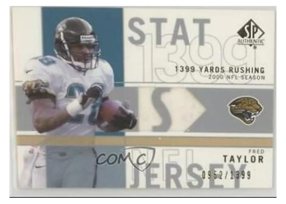 2001 SP Authentic Stat Jerseys Fred Taylor #SP-FT card