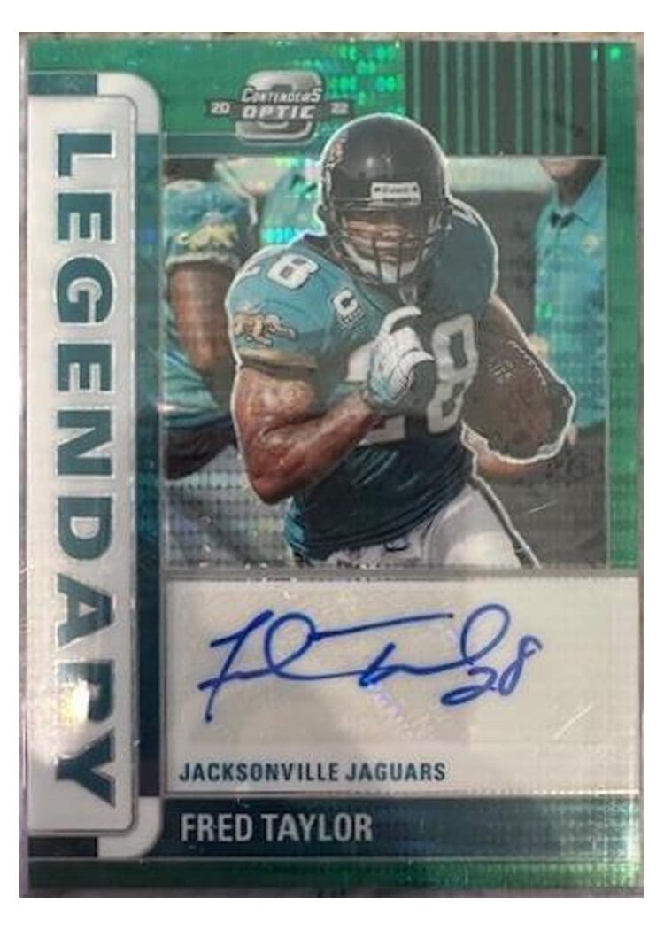 2022 Panini Contenders Optic Legendary Contenders Autographs Fred Taylor #LCA-FT card