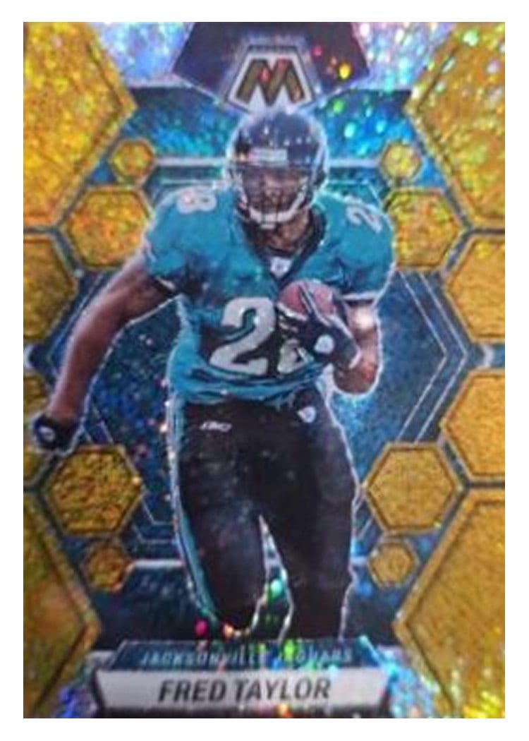 2023 Panini Mosaic Base Set Fred Taylor Gold Sparkle #107 card