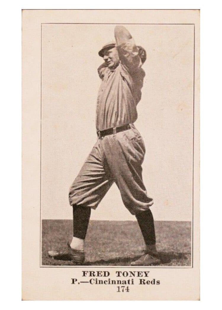 1917 Collins McCarthy Fred Toney #174 card