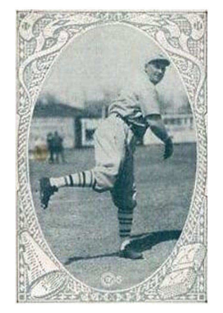 1922 E120 American Caramel Fred Toney card