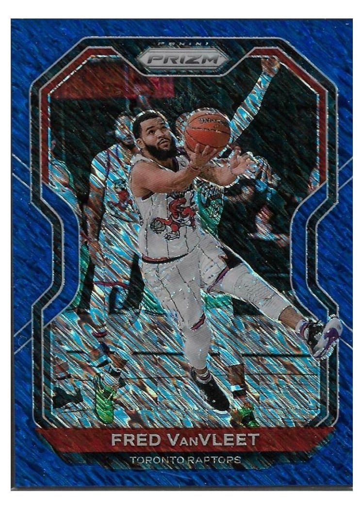 2020-21 Panini Prizm Base Set Fred VanVleet Blue Shimmer Prizm #215 card