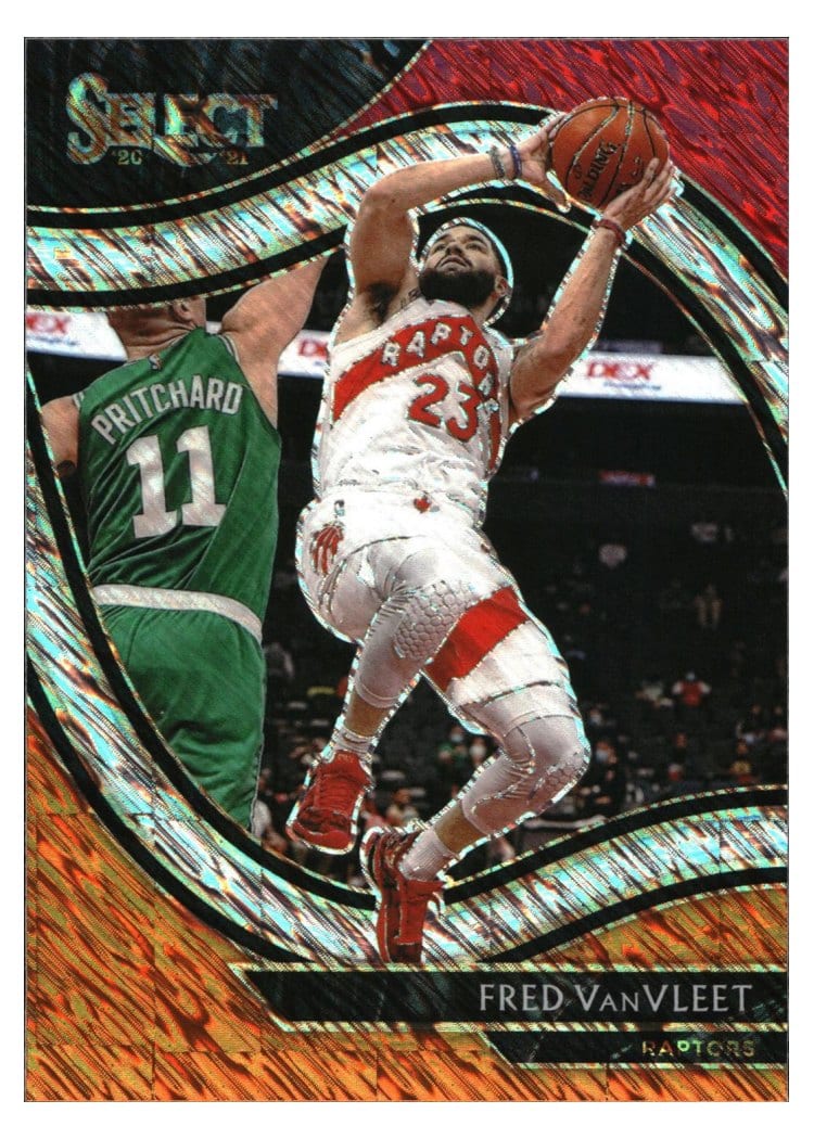 2020-21 Panini Select Base Set Fred VanVleet Red White Orange Shimmer #231 card