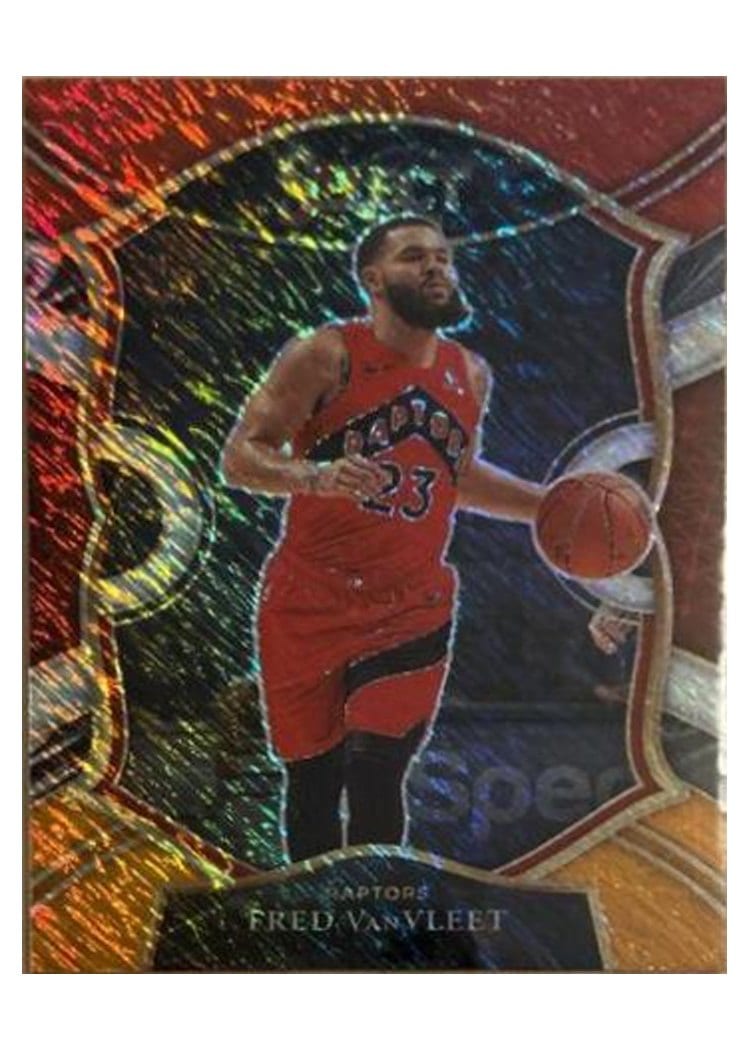 2020-21 Panini Select Base Set Fred VanVleet Red White Orange Shimmer #29 card