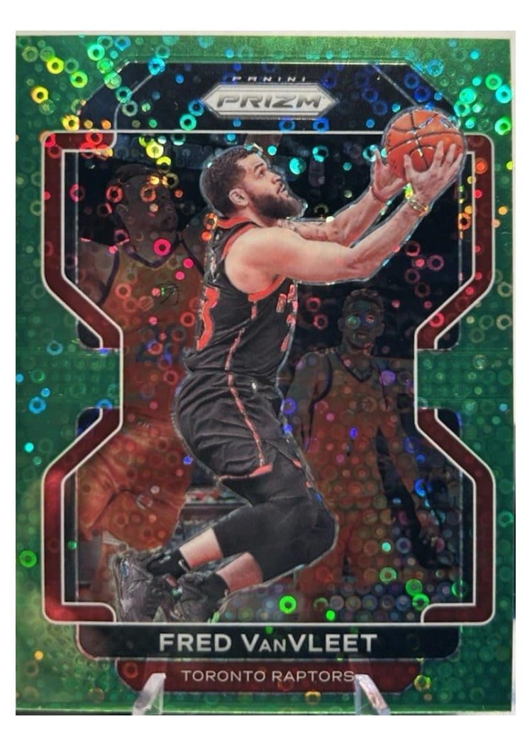 2021-22 Panini Prizm Base Set Fred VanVleet Fast Break Neon Green Prizm #232 card