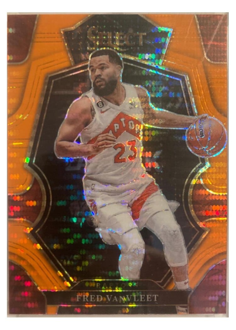 2022-23 Panini Select Base Set Fred VanVleet Gold Disco Prizm #136 card