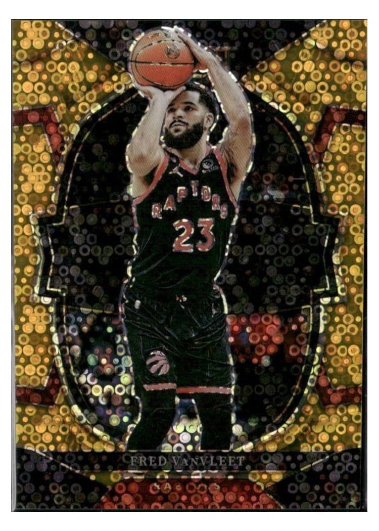2022-23 Panini Select Base Set Fred VanVleet Gold Disco Prizm #36 card