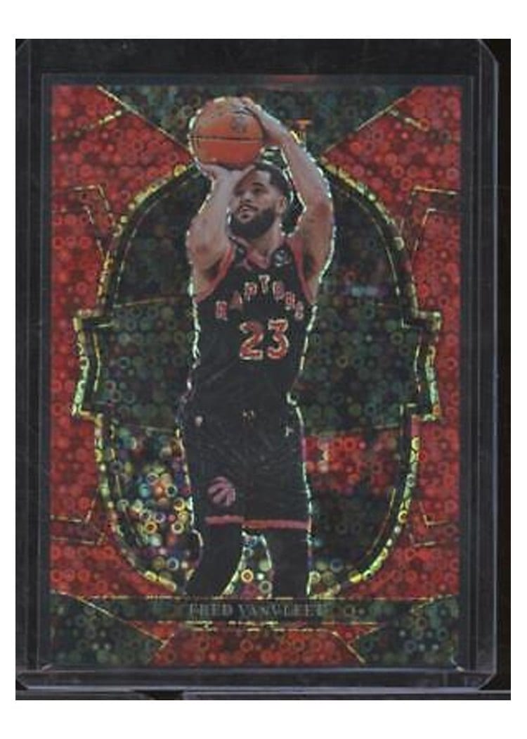 2022-23 Panini Select Base Set Fred VanVleet Red Disco Prizm #36 card